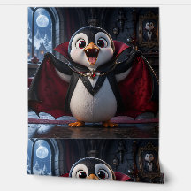 Tel vampier pinguïn/vampier Vrienden behang