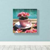 Tela Café da Manhã Canvas Afdruk (Insitu (Houten vloer))