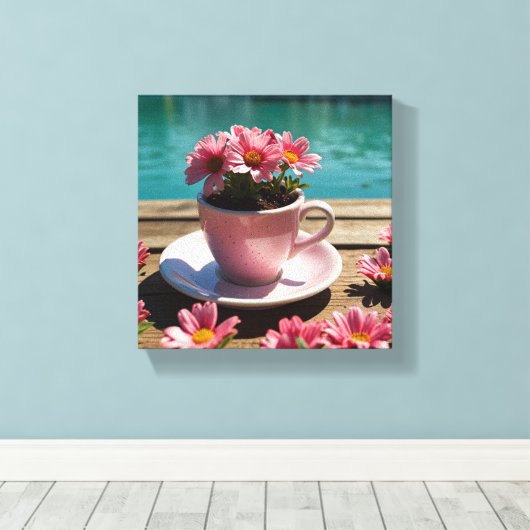 Tela Café da Manhã Canvas Afdruk (Insitu (Houten vloer))