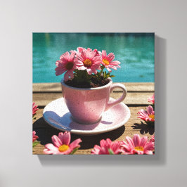 Tela Café da Manhã Canvas Afdruk