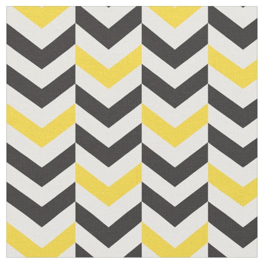 Tela Chevron Gris y Amarillo Stof (Close Up)