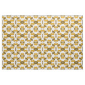 Tela Golden Metallic Cherries Geometric Pattern Stof (Yard (91,4 cm))