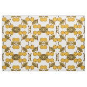 Tela Golden Metallic Cherries Geometric Pattern Stof (Fat Quarter)