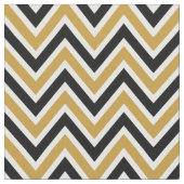 Tela Pattern Chevron Black & Gold Stof (Close Up)