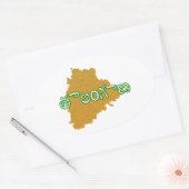 Telangana Ovale Sticker (Envelop)