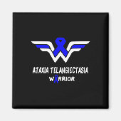 Telangiectasia Awareness Warrior Support Blauwe Ri Magneet (Voorkant)