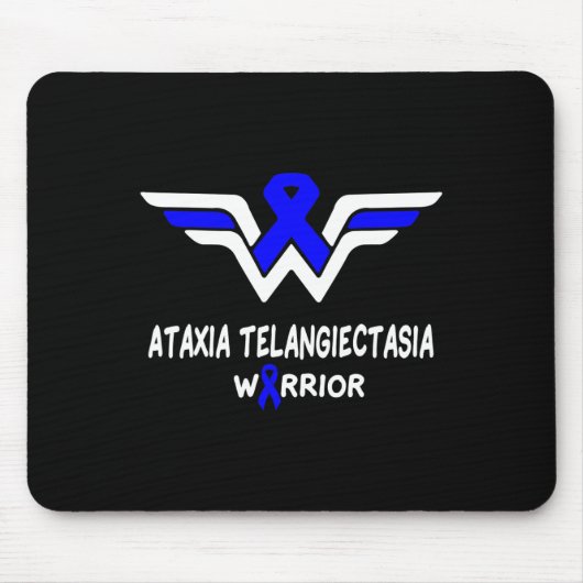 Telangiectasia Awareness Warrior Support Blauwe Ri Muismat (Voorkant)