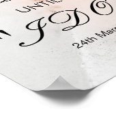 Teldown naar trouwbord poster (Hoek)