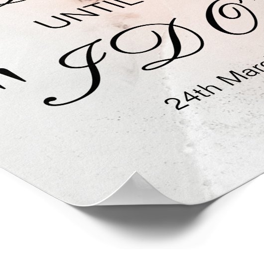 Teldown naar trouwbord poster (Hoek)