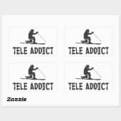 Tele Addict Rechthoekige Sticker (Vel)