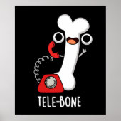 Tele-bone Grappig Bone Telefoon Pun Donker BG Poster (Voorkant)