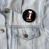 Tele-bone Grappig Bone Telefoon Pun Donker BG Ronde Button 5,7 Cm (In situ)