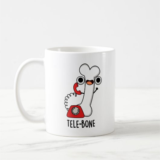 Tele-bone Grappig Bone Telefoon Pun Koffiemok (Links)