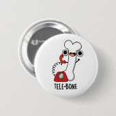 Tele-bone Grappige Bot Telefoon Grappen  Ronde Button 5,7 Cm (Voorkant /achterkant)