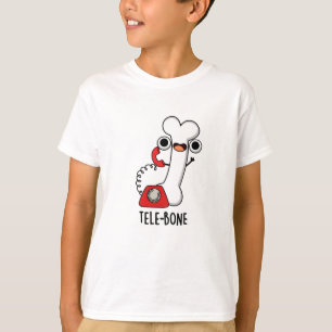Tele-bone Grappige Botten Telefoon Woordgrap T-shirt