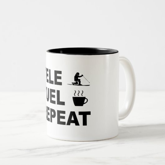 Tele-brandstofhergebruik Tweekleurige Koffiemok (Voorkant rechts)