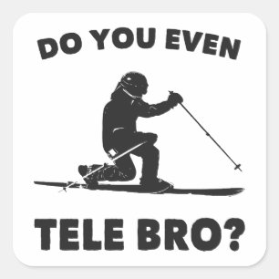 Tele Bro? Vierkante Sticker