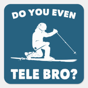 Tele Bro? Vierkante Sticker
