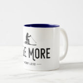 Tele meer ongerustheid minder tweekleurige koffiemok (Voorkant rechts)