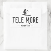 Tele meer zorgen minder rechthoekige sticker (Tas)