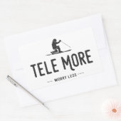 Tele meer zorgen minder rechthoekige sticker (Envelop)