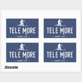 Tele meer zorgen minder rechthoekige sticker (Vel)