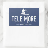 Tele meer zorgen minder rechthoekige sticker (Tas)