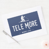 Tele meer zorgen minder rechthoekige sticker (Envelop)