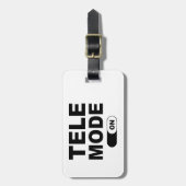 Tele-modus ingeschakeld bagagelabel (Voorkant verticaal)