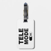 Tele-modus ingeschakeld bagagelabel (Achterkant verticaal)