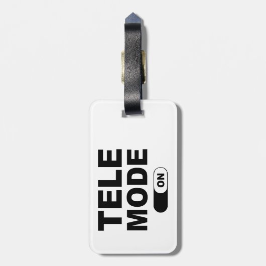 Tele-modus ingeschakeld bagagelabel (Achterkant verticaal)