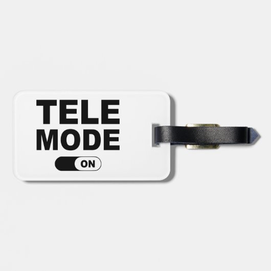 Tele-modus ingeschakeld bagagelabel (Achterkant horizontaal)