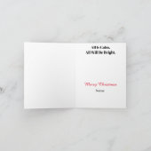 Telecom monteurs op peilsilhouet Kerstkaart Kaart (Binnen)