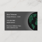 Telecom World Wereldbol Thema Visitekaartje (Voorkant)