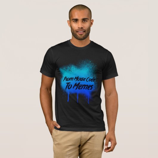 Telecommunicatie, van morsecode t-shirt (Voorkant volledig)