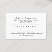 Telecommunicatieapparatuur met foto van houder visitekaartje (Achterkant)