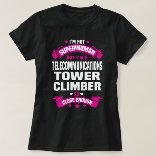 telecommunicatietorenklimmer t-shirt (Design voorkant)