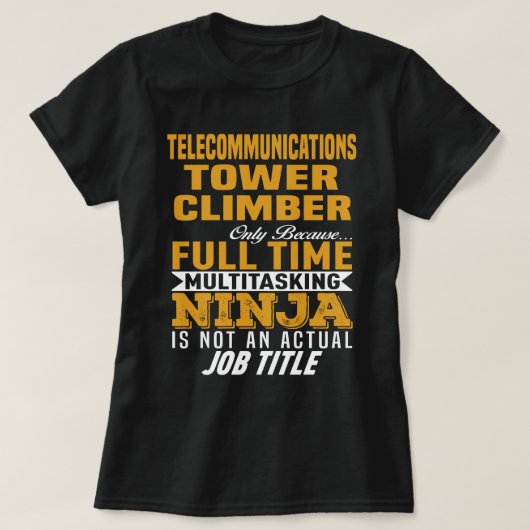telecommunicatietorenklimmer t-shirt (Design voorkant)