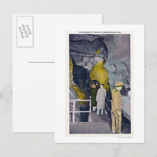 Telefonie aan het hoofd van het ondergrondse meer briefkaart (Voorkant / Achterkant)