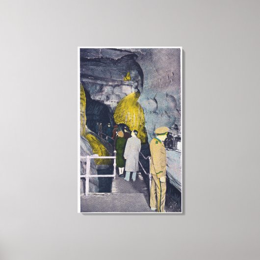 Telefonie aan het hoofd van het ondergrondse meer canvas afdruk (Voorkant)