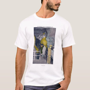 Telefonie aan het hoofd van het ondergrondse meer t-shirt