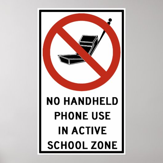 Telefonisch gebruik met handheld verboden poster (Voorkant)