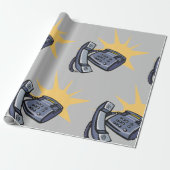 Telefonische communicatie cadeaupapier (Uitgerold)