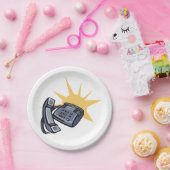 Telefonische communicatie papieren bordje (Feest)