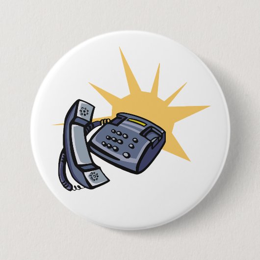 Telefonische communicatie ronde button 7,6 cm (Voorkant)