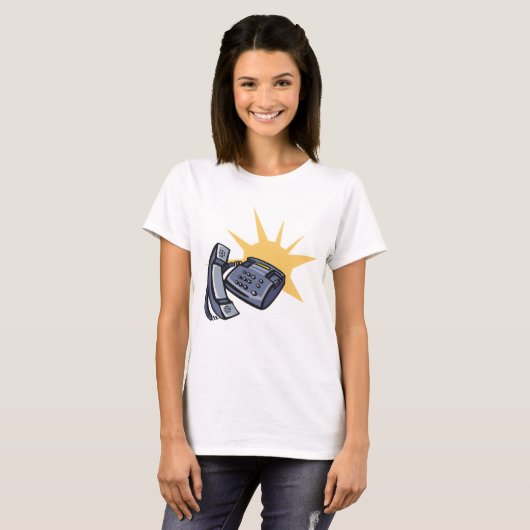 Telefonische communicatie t-shirt (Voorkant volledig)