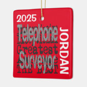 Telefonische enquête of extraordinaire CUSTOM Keramisch Ornament (Links)