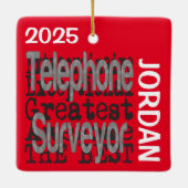 Telefonische enquête of extraordinaire CUSTOM Keramisch Ornament (Achterkant)