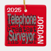 Telefonische enquête of extraordinaire CUSTOM Keramisch Ornament (Voorkant)