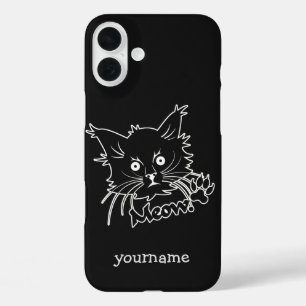 Telefonische gevallen met aangepast kattenbakje iPhone 16 plus hoesje